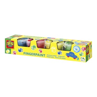 Ses prstové barvy - zákla dní barvy 4 x 110ml