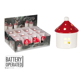 LED Dům s červenou střechou