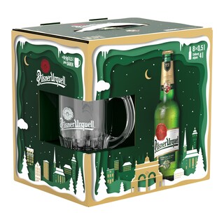 Pilsner Urquell Světlý ležák set se sklenicí