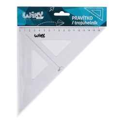 Pravítko trojúhelník transparent
