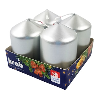 Krab Adventní svíčka lakovaná stříbrná