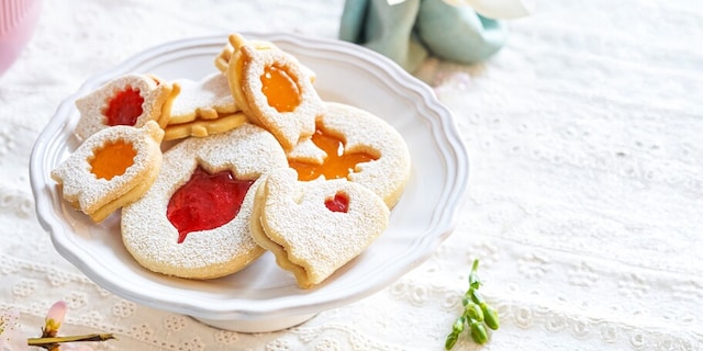 Velikonoční linecké sušenky s kokosem