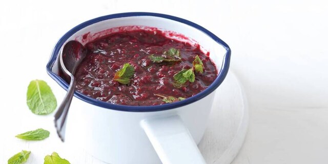 Malinová marmeláda s mátou