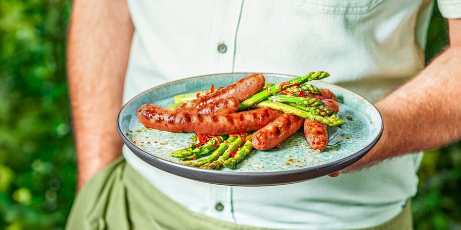 Merguez klobásky s pikantním chřestem