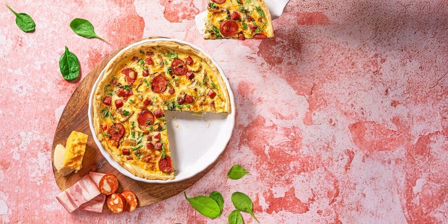 Záchranářský quiche se zbylou uzeninou
