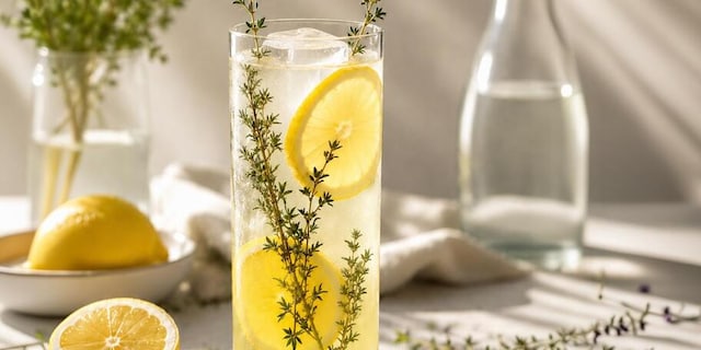 GIN FIZZ s citronem a tymiánem