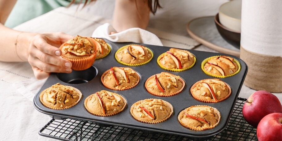 Jednoduché Bio muffiny s jablky