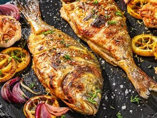 Pečená pražma v citrusovohořčičné marinádě