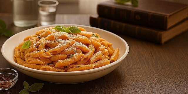 Penne alla vodka – krémová rajčatová omáčka s vodkou