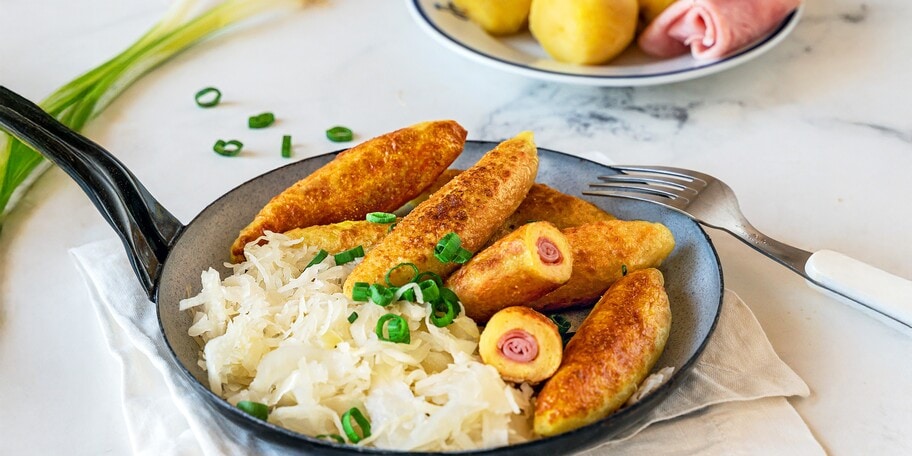 Smažené šišky z vařených brambor