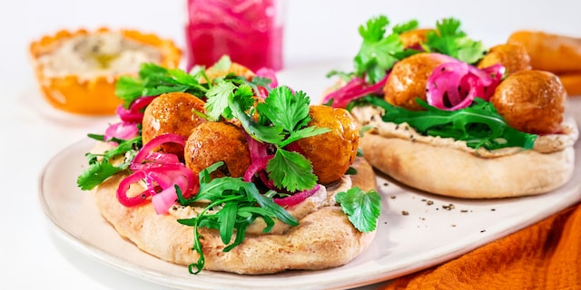 Falafel s domácím bezlepkovým pita chlebem