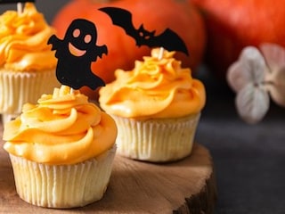 Halloweenské cupcaky s dýňovým krémem