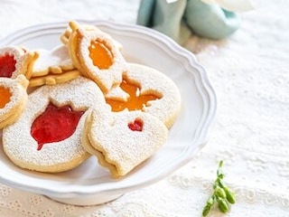 Velikonoční linecké sušenky s kokosem