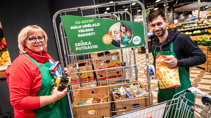 Albert zapojí do Sbírky potravin 128 prodejen