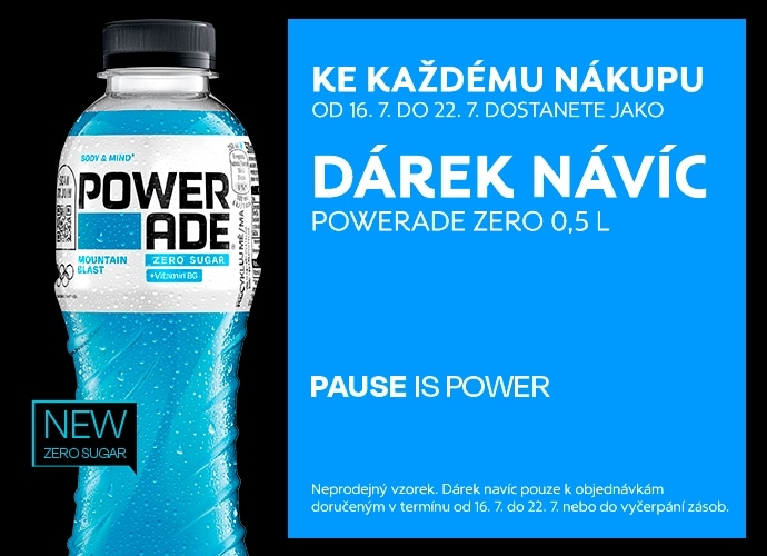 Dárek navíc Powerade zero