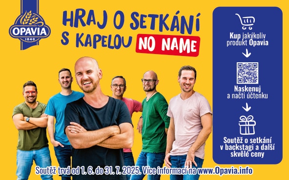 Banner s produkty Opavia