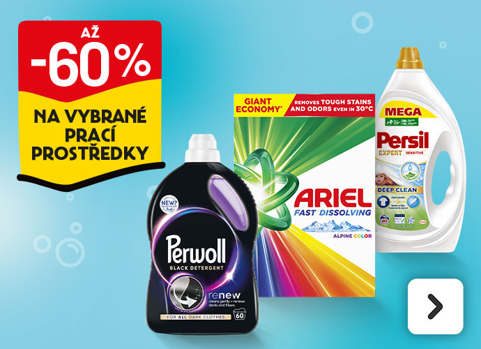 až -60 % sleva na prací prostředky