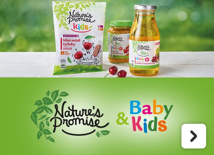Nabídka produktů značky Nature's Promise Kids
