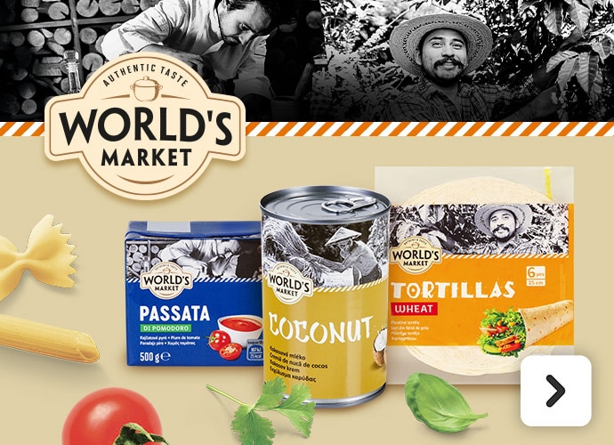 Nabídka produktů značky World's Market