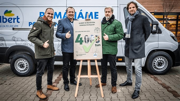 Závazek splněný: Albert daroval 4 000 tun jídla potřebným. Do potravinových bank míří i další dodávka