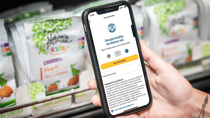 Albert děkuje zákazníkům, že pomáhají a darují kredity v aplikaci!