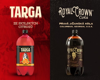 Láhve Targa a Royal Crown Cola
