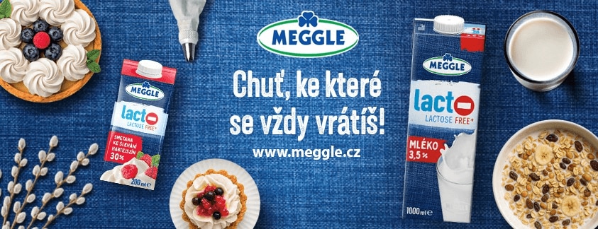 Bezlaktózové mléko a smetana Meggle