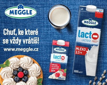 Bezlaktózové mléko a smetana Meggle