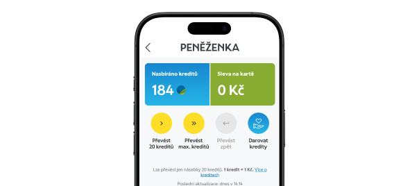Peněženka v aplikaci Můj Albert