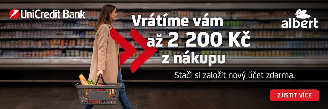 UniCredit Bank Vrátíme vám až 2200 Kč z nákupu
