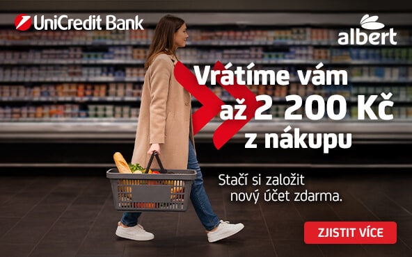 UniCredit Bank Vrátíme vám až 2200 Kč z nákupu