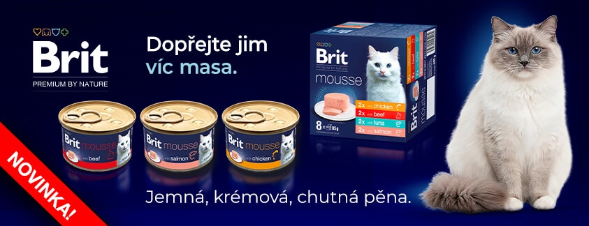 Brit Dopřejte jim víc masa. Jemná, krémová, chutná pěna.