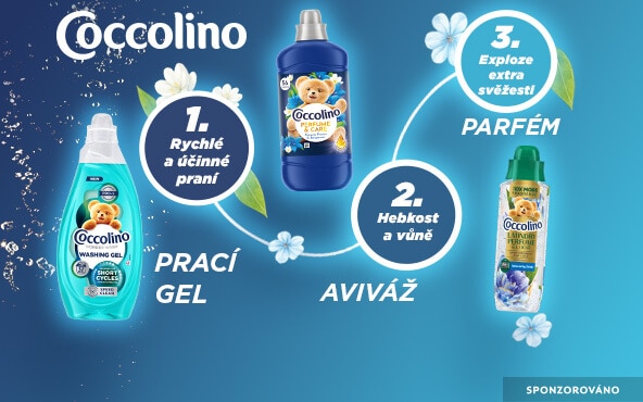 Coccolino prací gel, aviváž a parfém