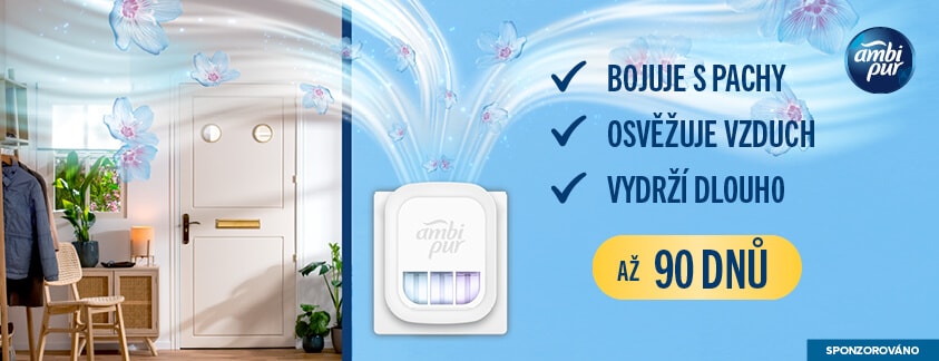 Ambipur - Bojuje s pachy, osvěžuje vzduch, vydrží dlouho. Až 90 dnů.