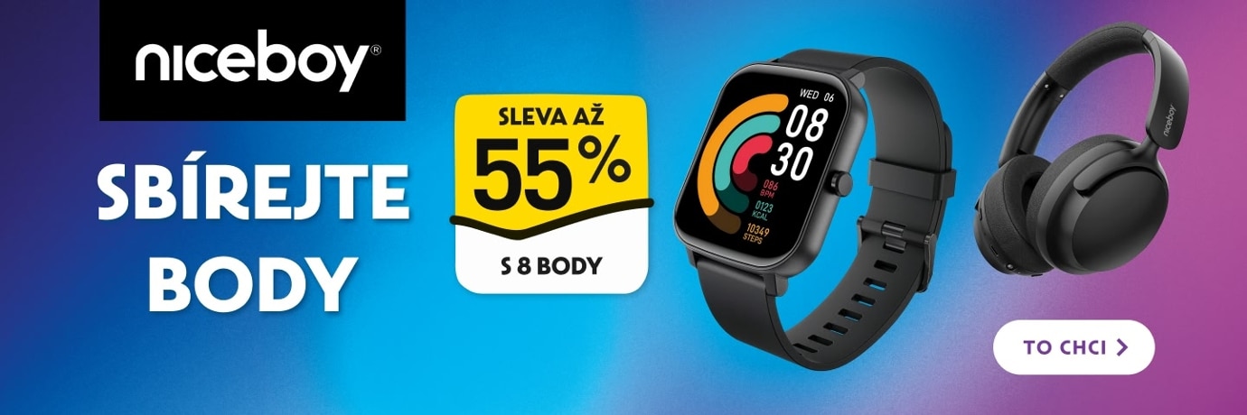 Sbírejte body na elektroniku Niceboy. Sleva až 55 % s 8 body.