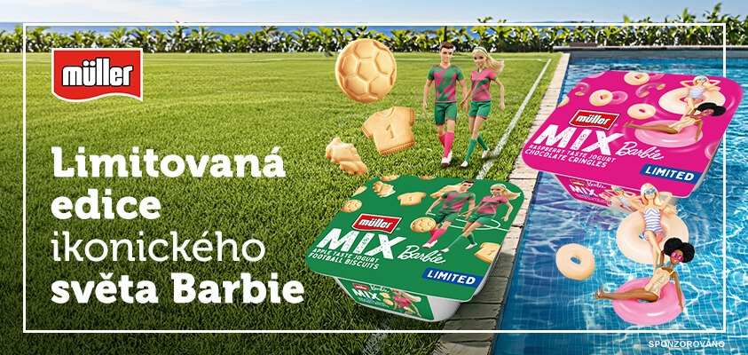Sponzorováno: müller. Limitovaná edice ikonického světa Barbie