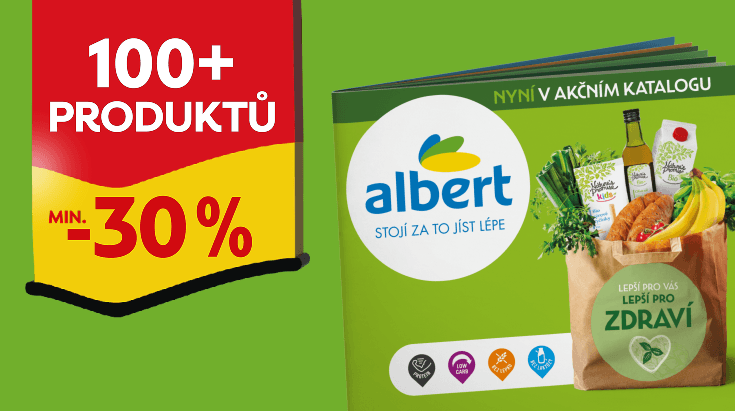 100+ produktů, min. -30 %