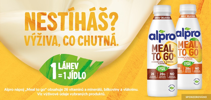 Sponzorováno: Alpro. Nestíháš? Výživa, so chutná.