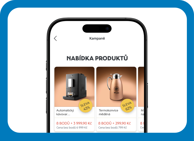 Nabídka produktů v aktuální kampani v aplikaci Můj Albert.