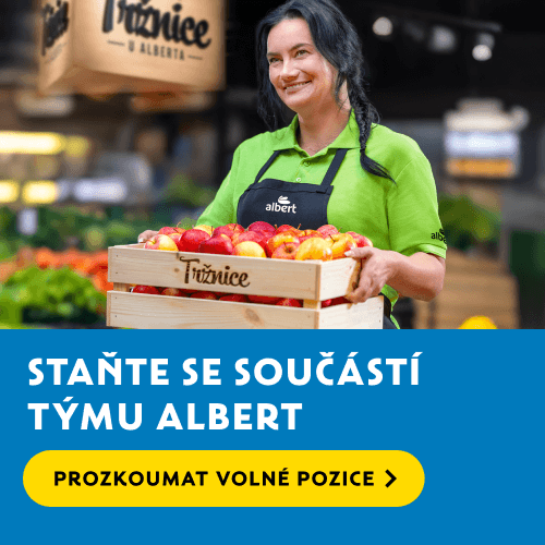 Staňte se součástí týmu Albert. Prozkoumat volné pozice.
