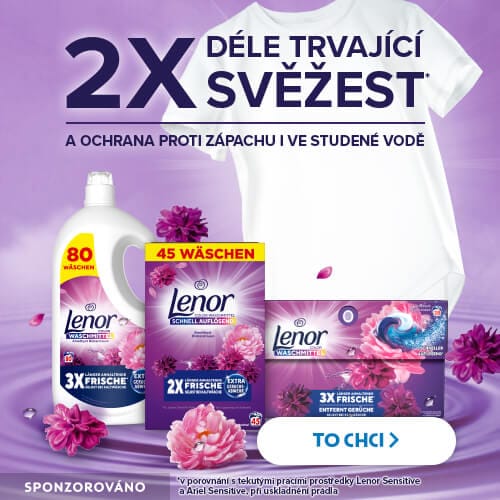 Sponzorováno: Lenor. 2× déle trvající svěžest a ochrana proti zápachu i ve studené vodě.
