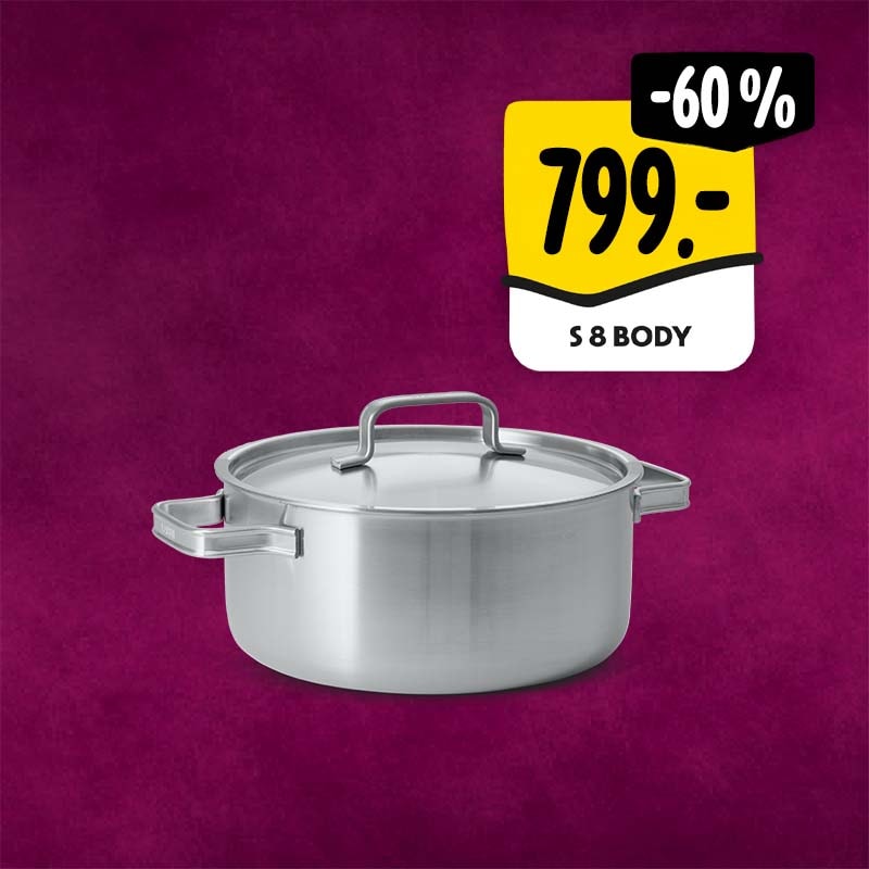 FABINI Kastrol nerezový s poklicí Lucca 4.0 Standard, Ø 24 cm (5,5 l)